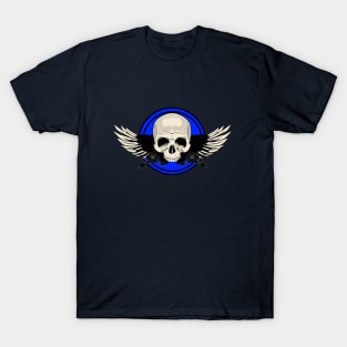 Wing Skull - BLUE T-Shirt